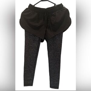 VSX Black Overlay Shorts with Tights